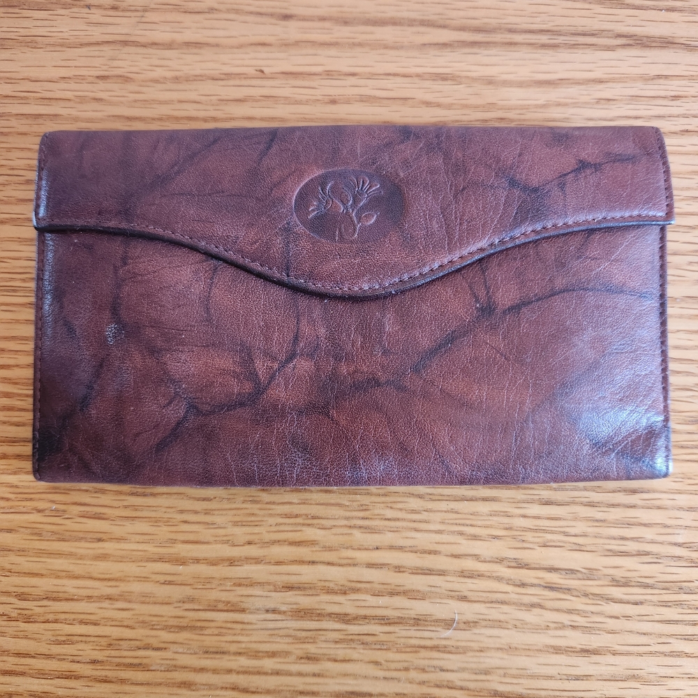 Vintage Buxton Rich Brown Leather Bifold Wallet Accessory